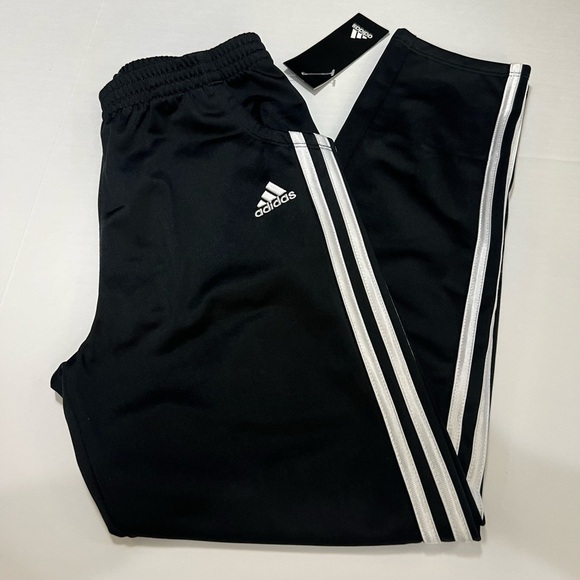 Adidas Black and White Joggers with Iconic Stripes - Picture 1 of 10